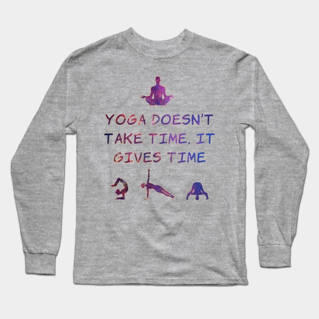 Yoga #2 Long Sleeve T-Shirt by ElectricMint